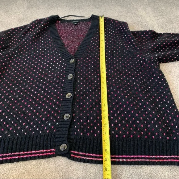 Torrid Cardigan Drop Shoulder V-Neck Button Front Sweater With Hearts Size 5X - Picture 15 of 15